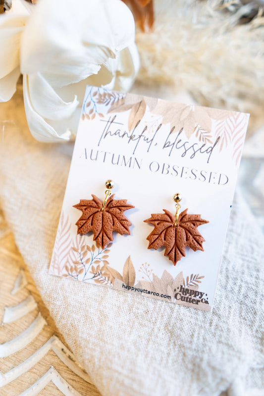 Autumn Maple Leaf Earrings