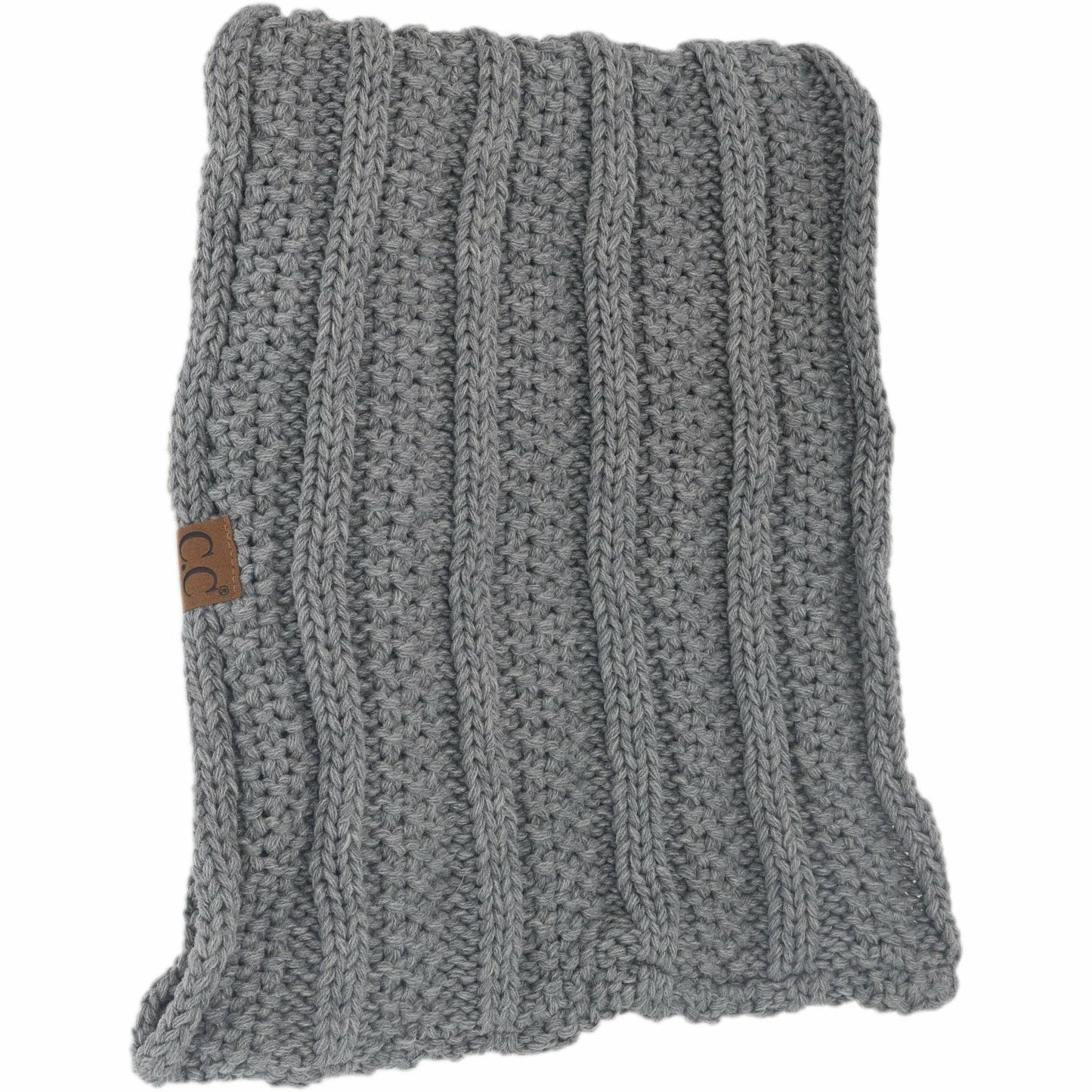 Ribbed Solid Infinity Scarf