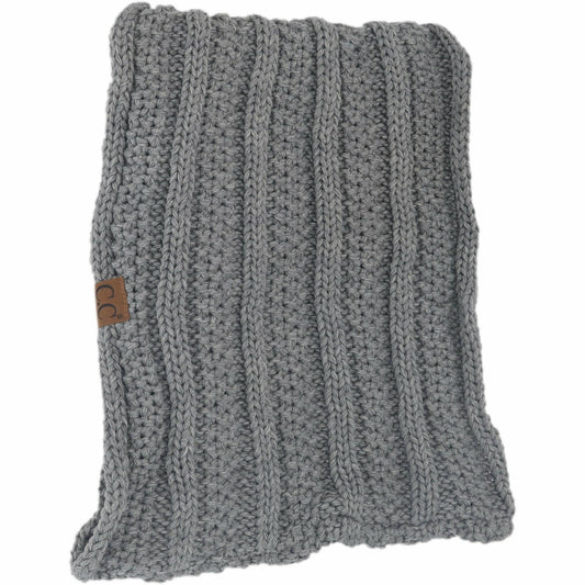 Ribbed Solid Infinity Scarf