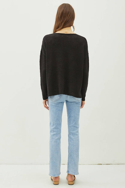 Dustina's Black Heathered Sweater