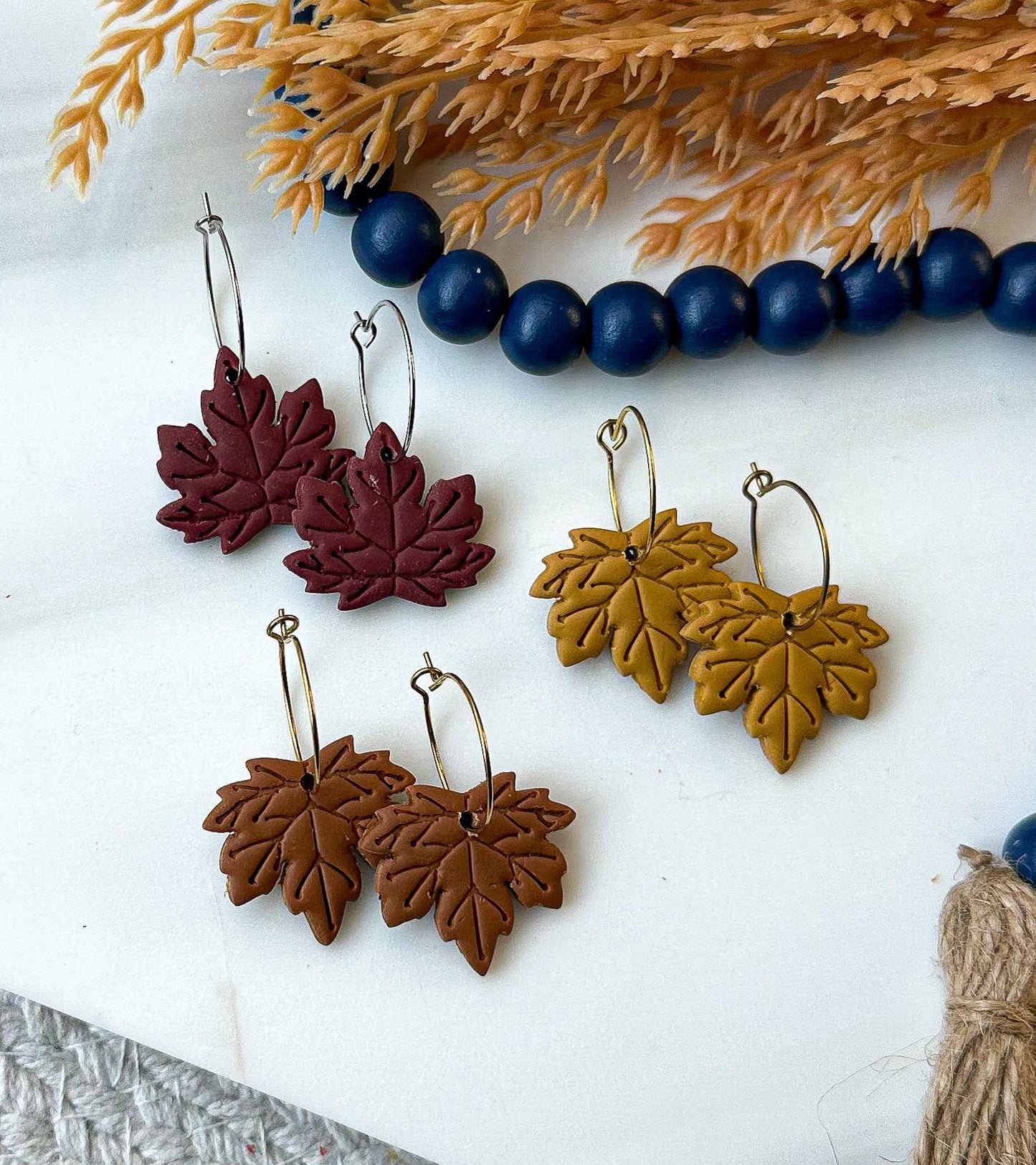 Leaf Fishhook Earrings