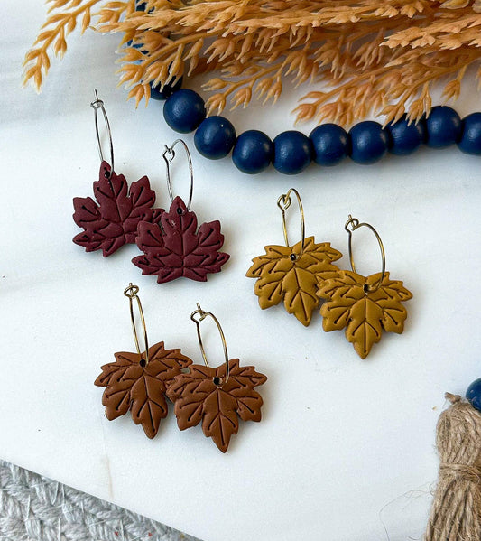 Leaf Fishhook Earrings