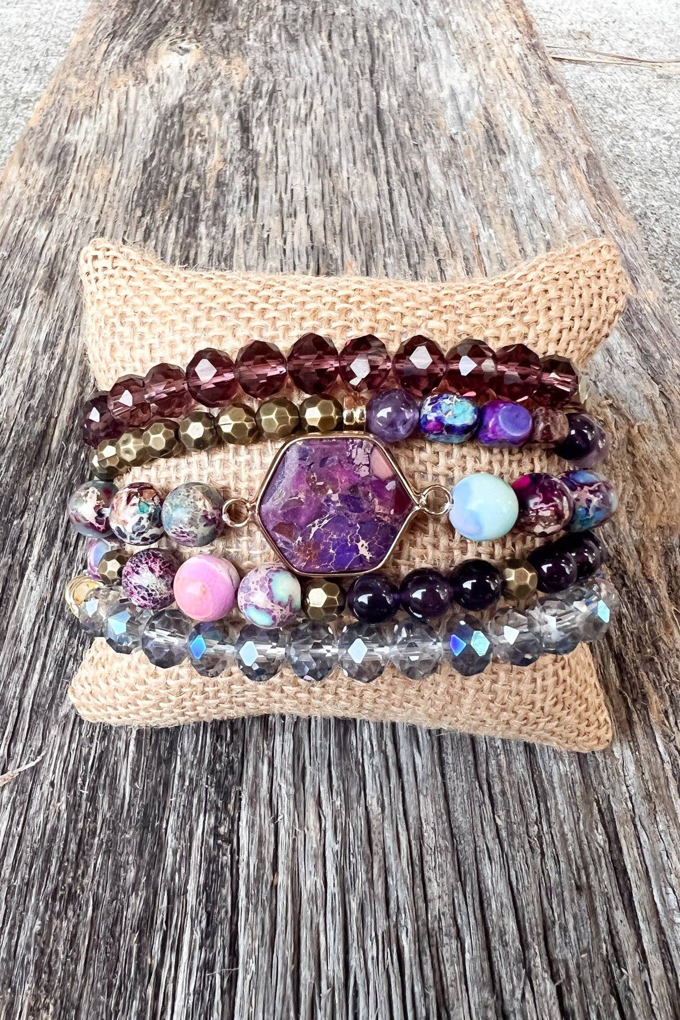 Janet Bracelet Stack Purple