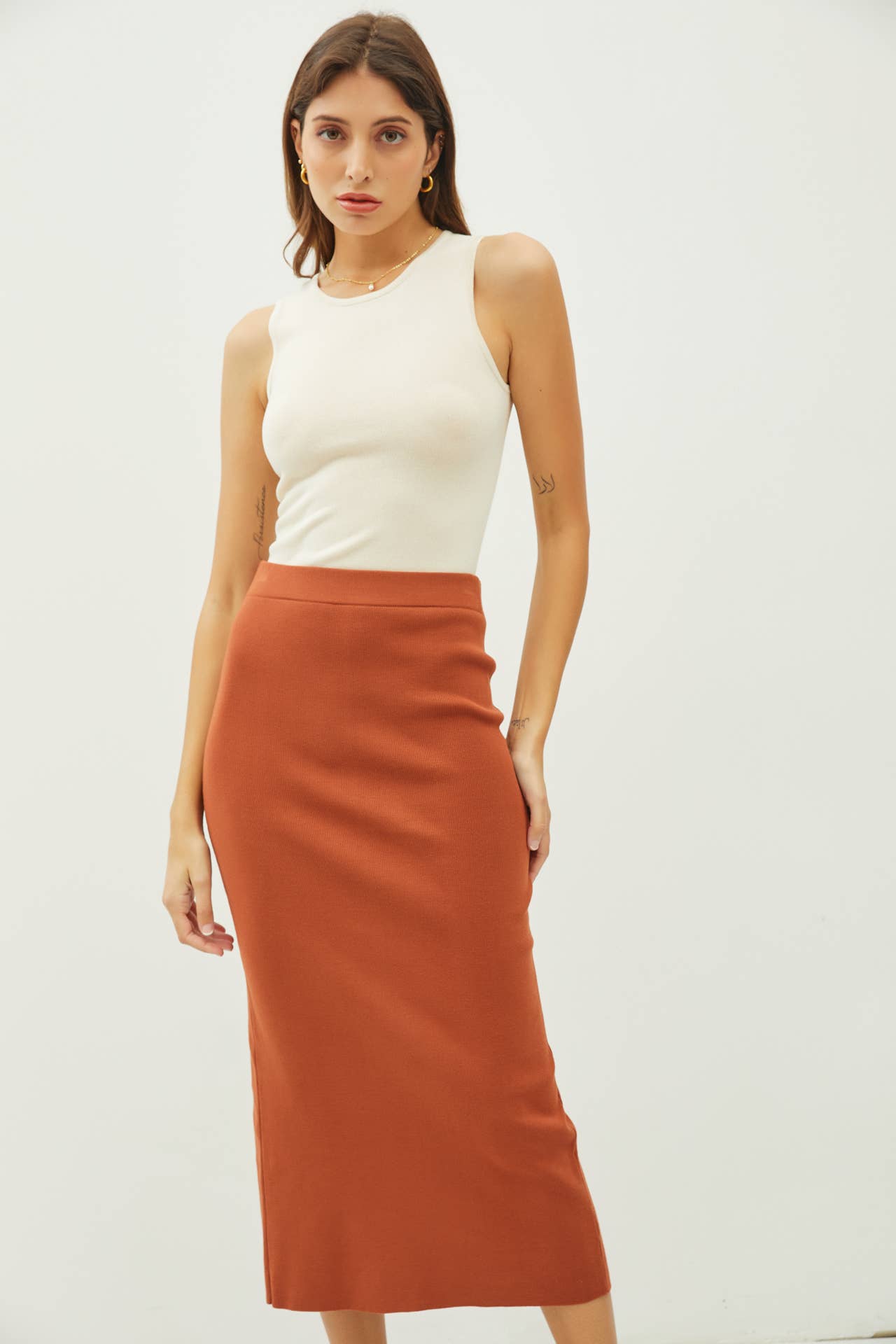 Sienna's Knitted Midi Skirt