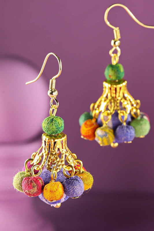 Handmade Beaded Chandelier Earrings