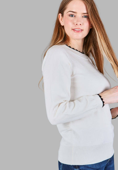 Gina's Black Detailed Edge Top