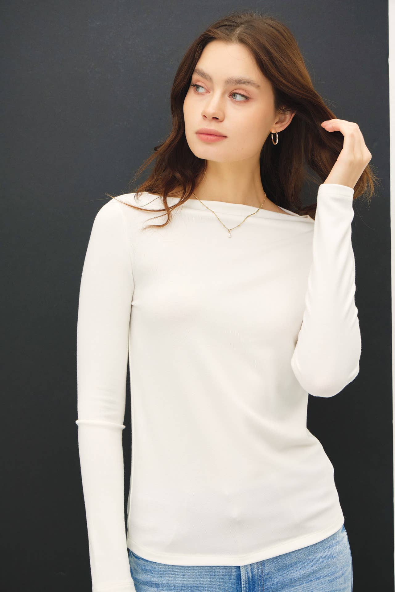 Dustina's Basic Boat Neck Top