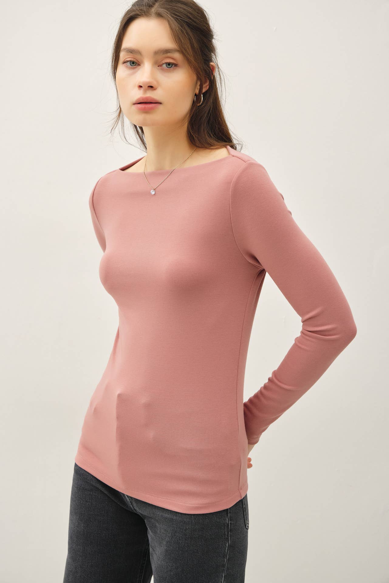 Dustina's Basic Boat Neck Top