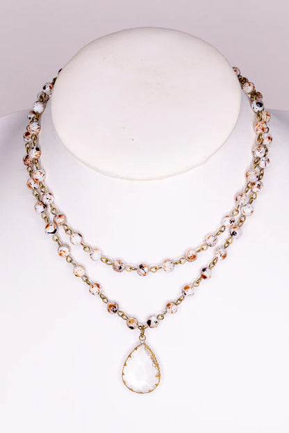 White Lourdes Necklace