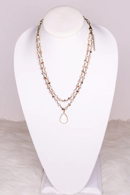 White Lourdes Necklace