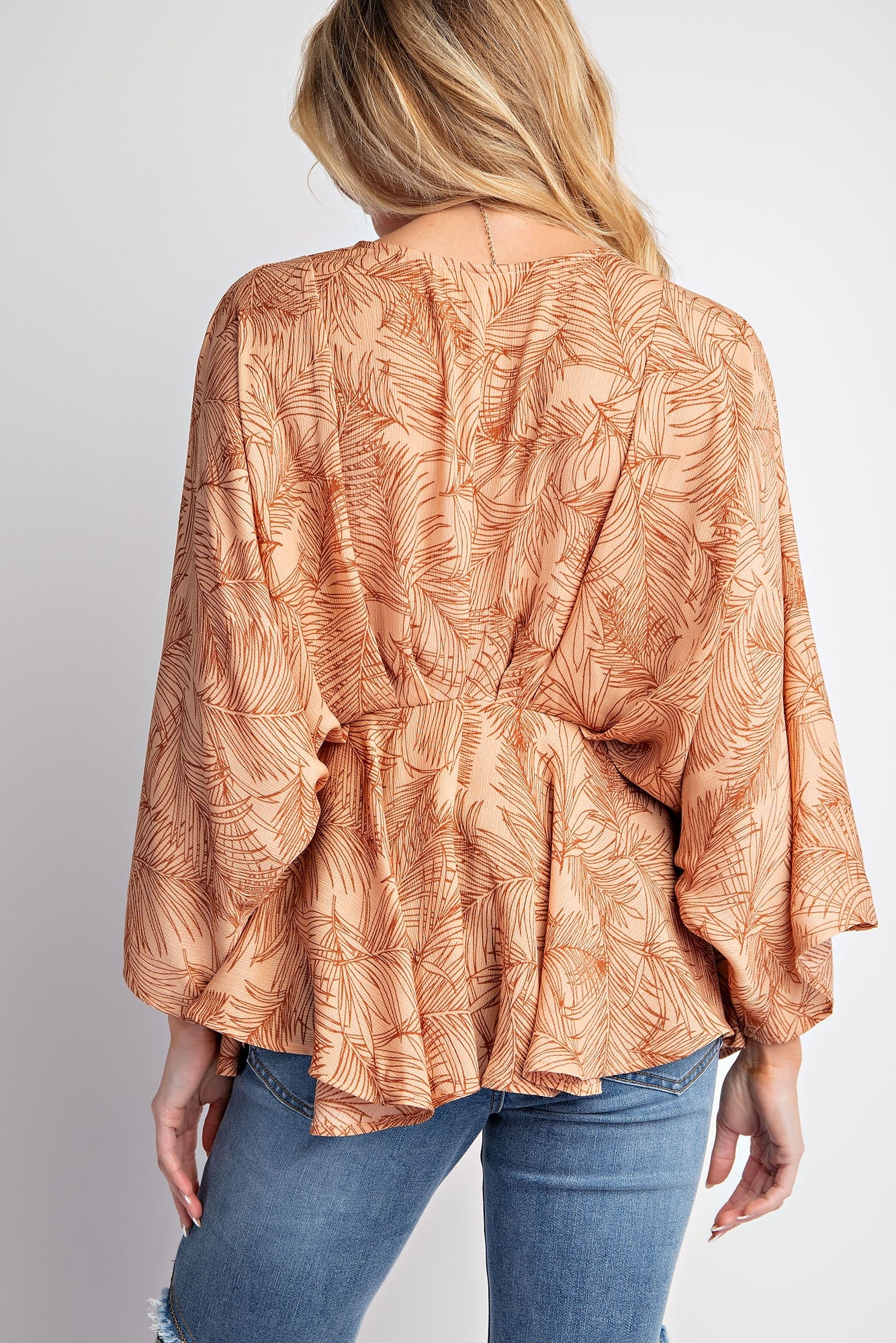 Mekana's Tropical Peplum Top