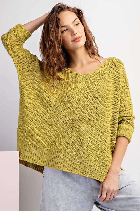 Mustard Sunflower Knit Top