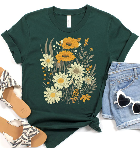 Mustard Floral Tee